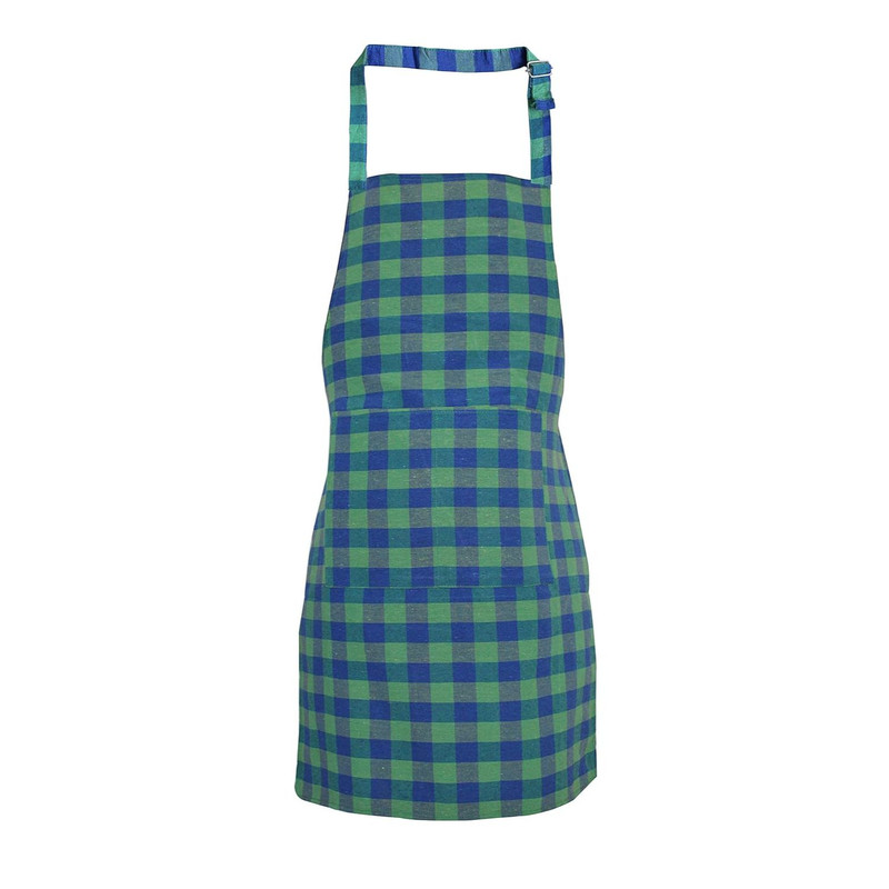 Waterproof Unisex Kitchen Apron Checkered With 2 Big Size Front Centre Pocket And Adjustable Neck S 1