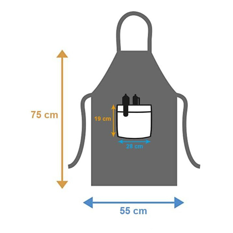 Waterproof Unisex Kitchen Apron Checkered With 2 Big Size Front Centre Pocket And Adjustable Neck S 2