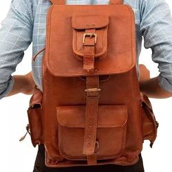 new satchel new handmade genuine leather backpack bag rucksack travel vintage