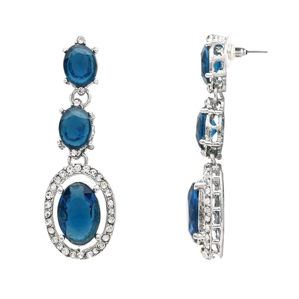 Jewels Silver Plated Stylish Design Crystal Diamond Necklace With Earrings 5