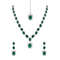 Jewels Silver Plated Stylish Design Crystal Diamond Necklace With Earrings  Maang Tikka Jewellery S 0