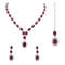 New Jewels Silver Plated Stylish Design Crystal Diamond Necklace With Earrings  Maang Tikka Jewelle 0