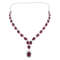 New Jewels Silver Plated Stylish Design Crystal Diamond Necklace With Earrings  Maang Tikka Jewelle 3