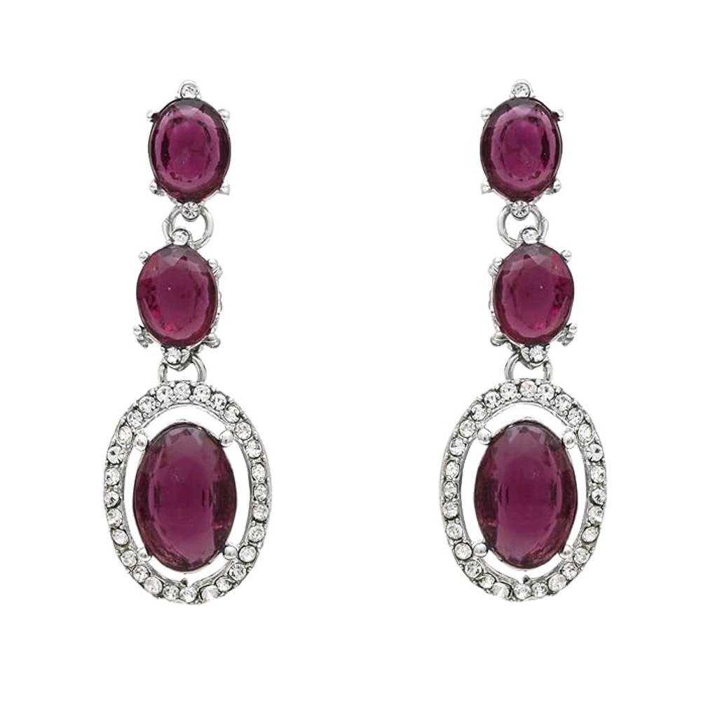 New Jewels Silver Plated Stylish Design Crystal Diamond Necklace With Earrings  Maang Tikka Jewelle 5