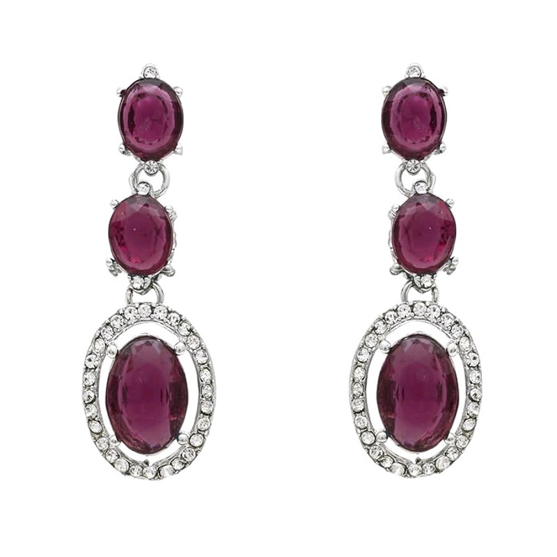 New Jewels Silver Plated Stylish Design Crystal Diamond Necklace With Earrings  Maang Tikka Jewelle 5