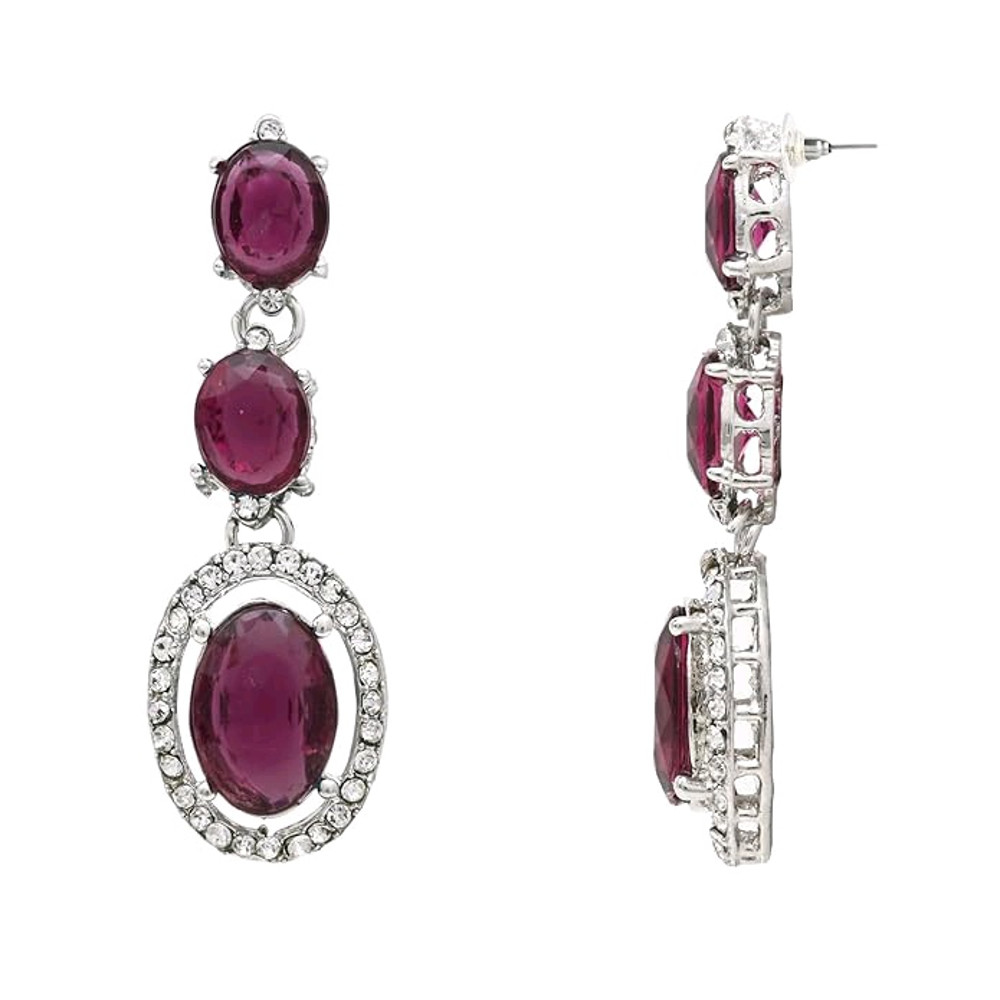 New Jewels Silver Plated Stylish Design Crystal Diamond Necklace With Earrings  Maang Tikka Jewelle 6