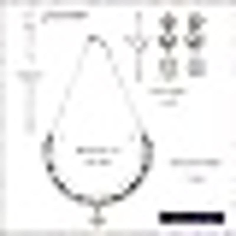 RhodiumPlated With SilverToned Floral Design White American Diamond Studded Jewellery Set 3