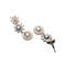 RhodiumPlated With SilverToned Floral Design White American Diamond Studded Jewellery Set 4