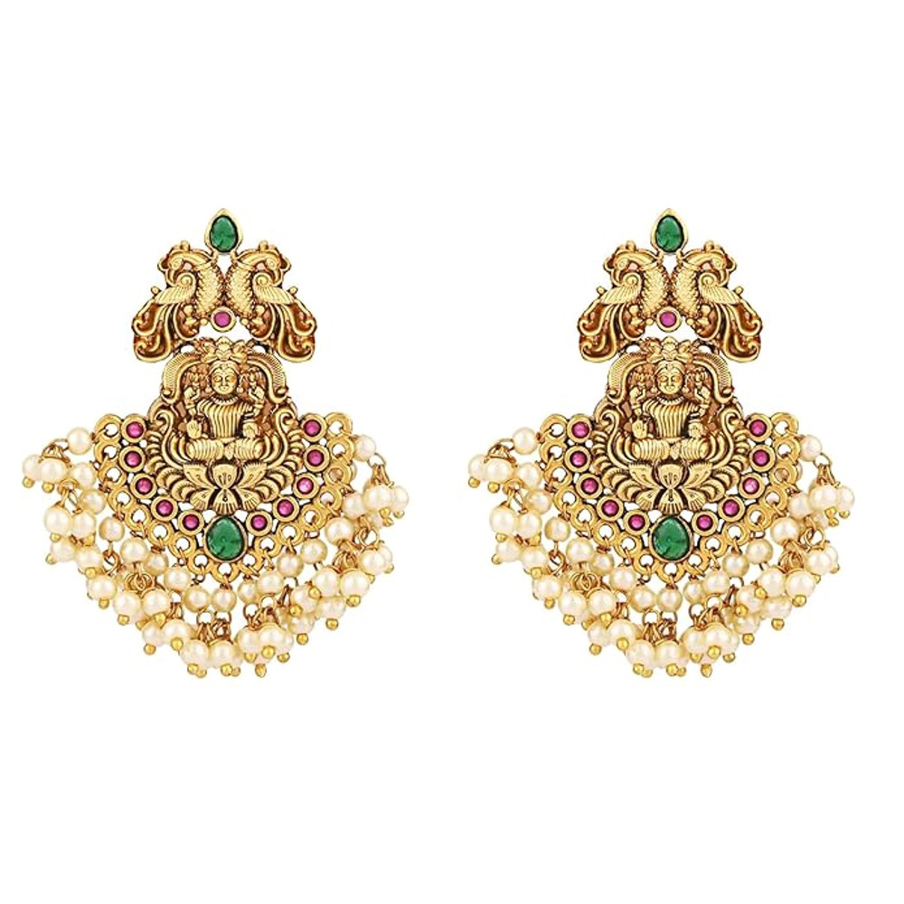 Latest Stylish Fancy Pearl Choker Traditional Jewellery Set For Women  Temple Necklace Set  Festive 3