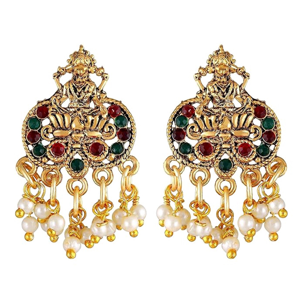 Fancy Pearl Choker Traditional Jewellery Set For Women  Temple Necklace Set  Festive Wedding Party  7