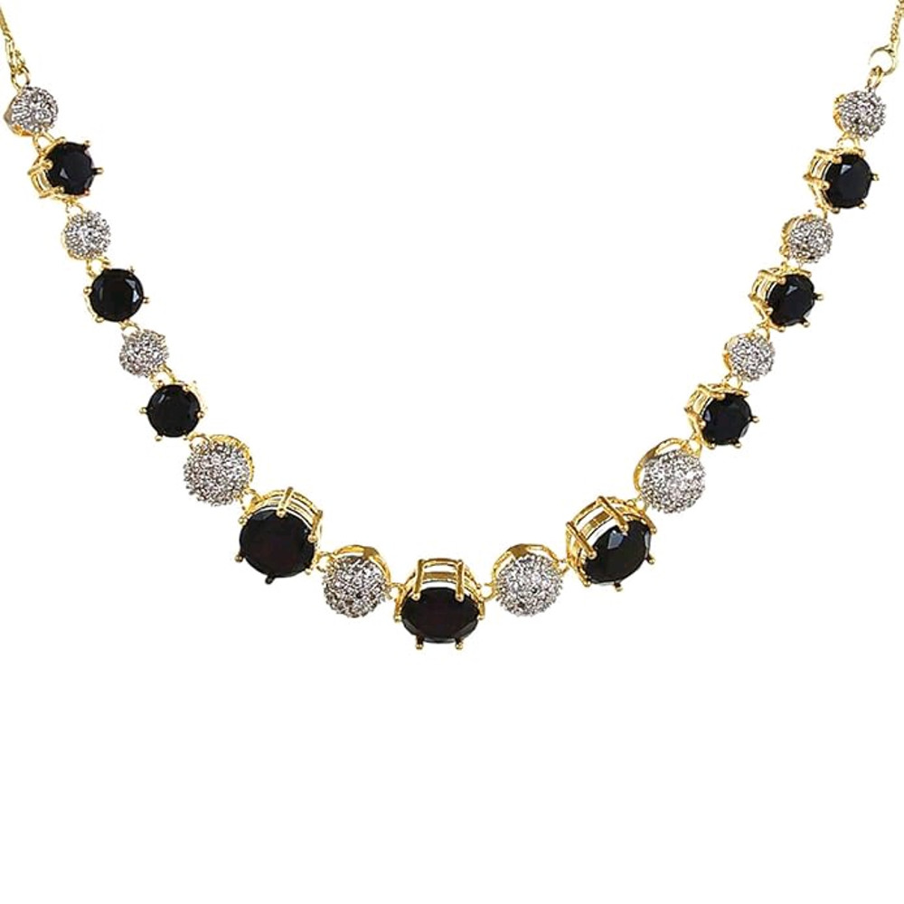 Jewellery Set For Women American Diamond Combo Of Choker Necklace Set With Earrings Bracelet And Ri 1