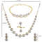 Jewellery Set For Women American Diamond Combo Of Choker Necklace Set With Earrings Bracelet And Ri 3
