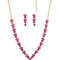 Delicate Ruby Necklace Set For Women 0