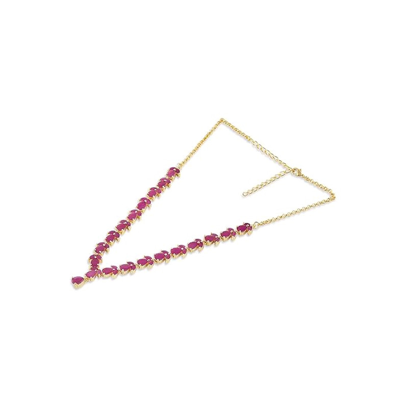 Delicate Ruby Necklace Set For Women 4