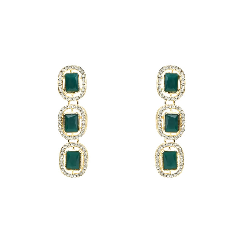 Gold Plated Traditional Stone Valentine Special Necklace With Earring Maang Tikka Set For Women 4