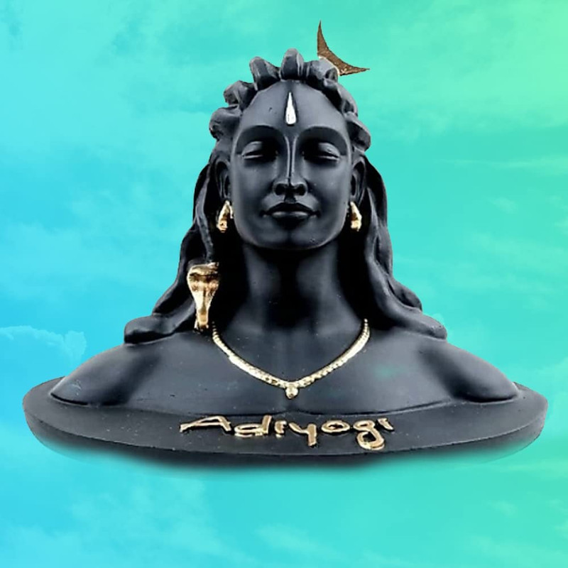 Villa 4cm Black Adiyogi Shiva Statue For Car Dashboard Pooja Gift Mahadev Murti Idol Shankara For 0