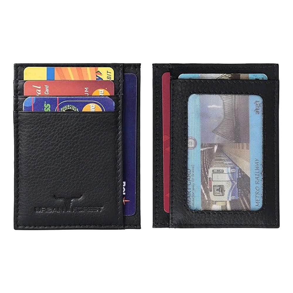 Oliver Black Leather Wallet Card Holder Set For Men 4