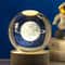 Big Moon Fairy 3D Crystal Ball Night Light With Wooden Base LED USB Table Lamp For Kids Teens And 0