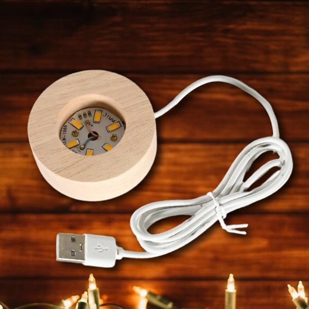 Goddess Laxmi Ji Crystal Ball Night Light 24 Inch Glass Ball Night LED Lamp Woodern Base Perfect Fo 6