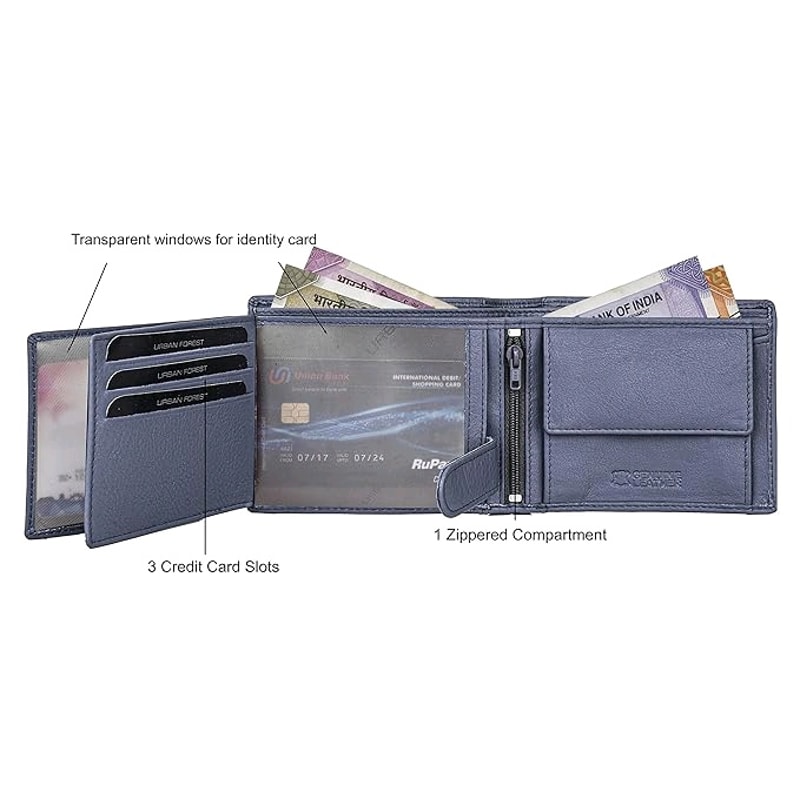 Oliver Pale Blue Leather Wallet For Men 3