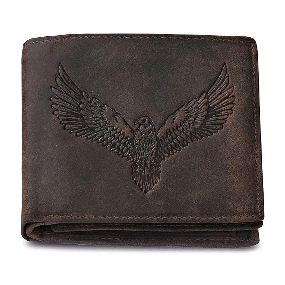 Zeus Vintage Brown Leather BiFold Wallet For Men 6 Card Slot 1
