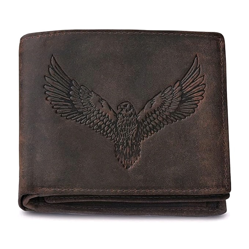Zeus Vintage Brown Leather BiFold Wallet For Men 6 Card Slot 1