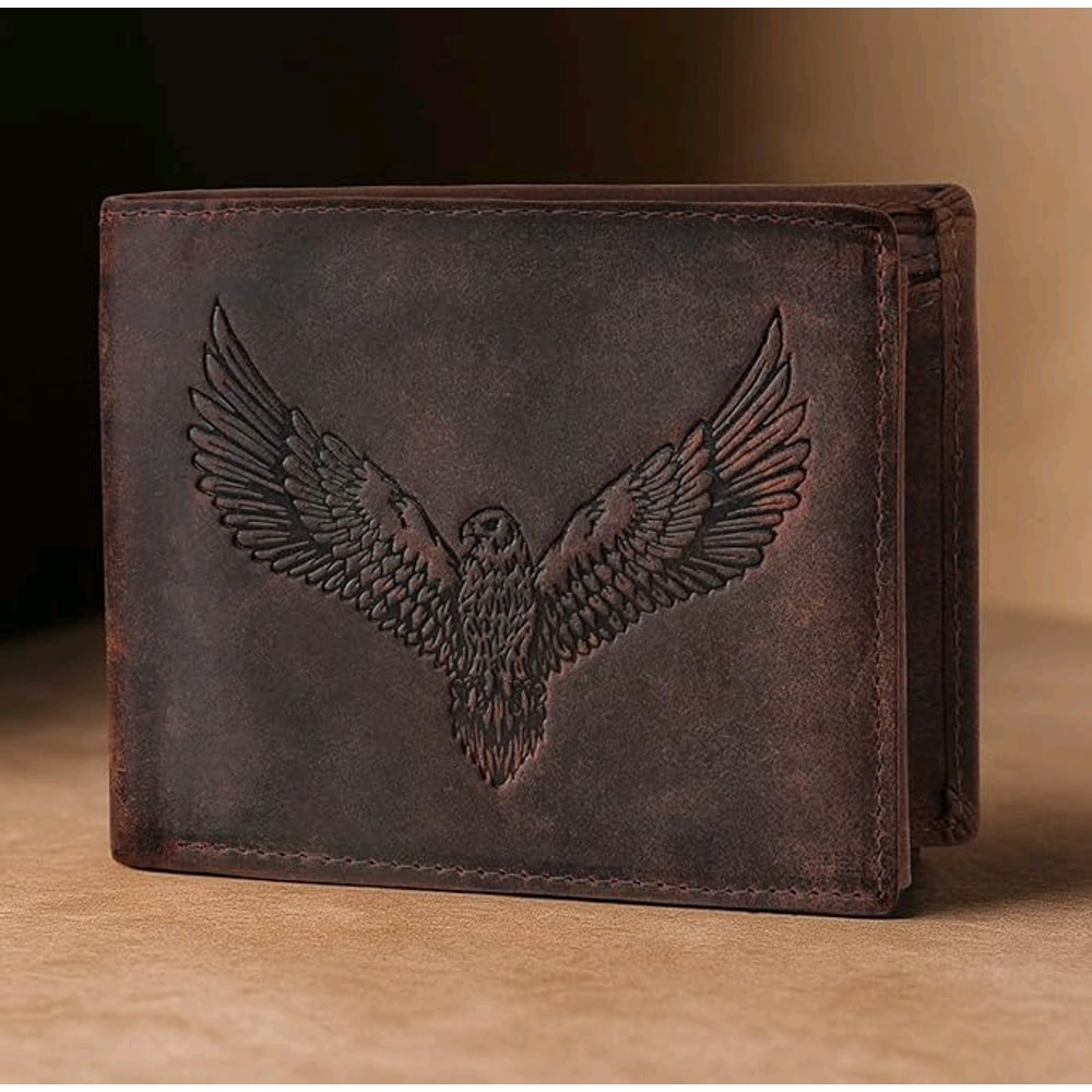 Zeus Vintage Brown Leather BiFold Wallet For Men 6 Card Slot 5