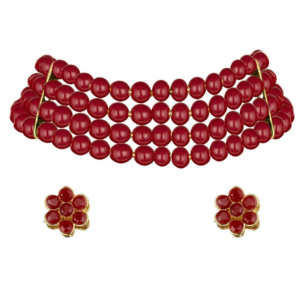 Faux Pearl Necklace  Jewelry Set Gift For Women 1