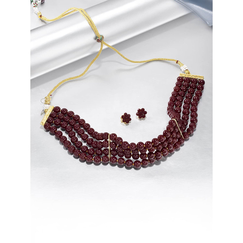 Faux Pearl Necklace  Jewelry Set Gift For Women 2