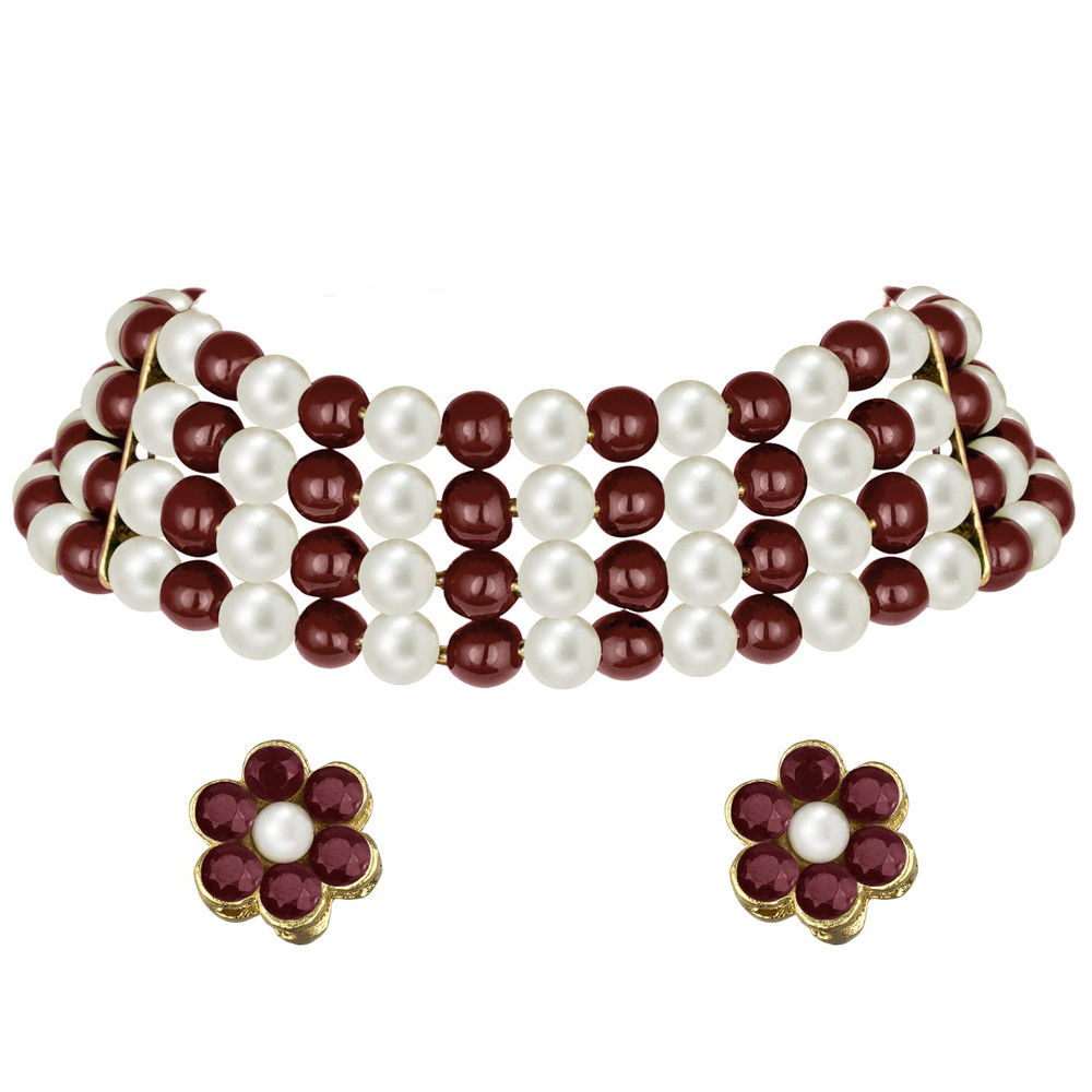 Faux Pearl Necklace A Jewelry Set Gift For Women 3