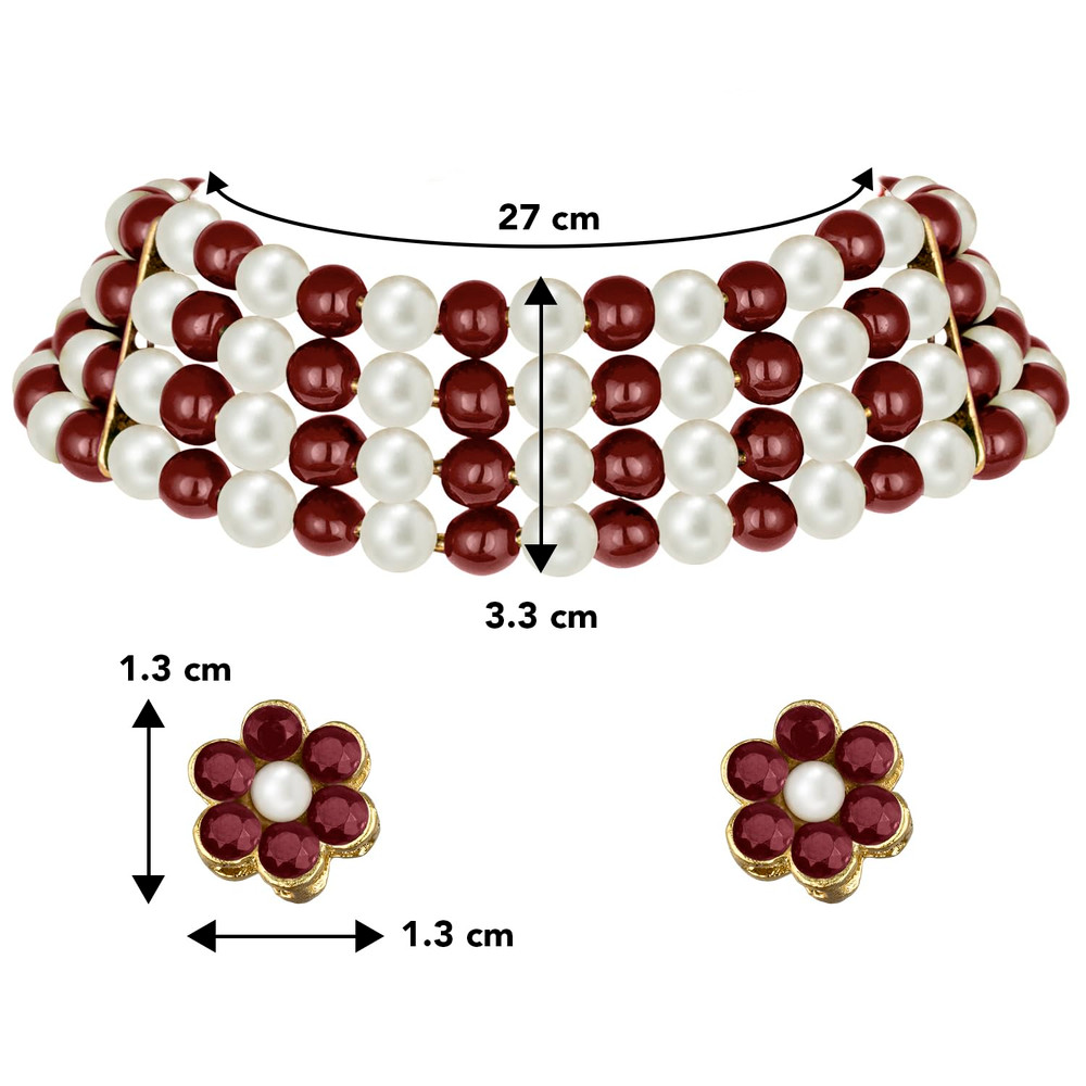 Faux Pearl Necklace A Jewelry Set Gift For Women 6