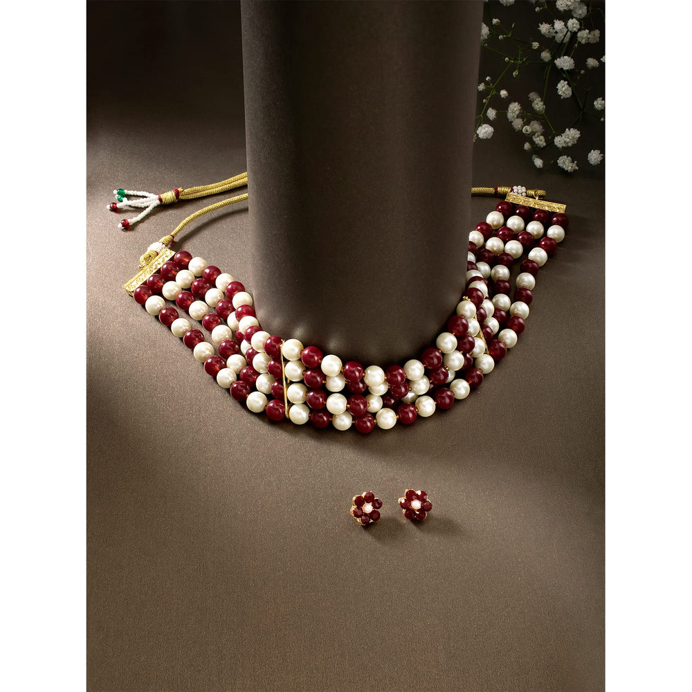 Faux Pearl Necklace A Jewelry Set Gift For Women 7