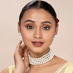 new faux pearl necklace & jewelry set gift for women