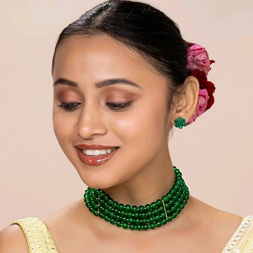 New Faux Pearl Necklace  Jewelry Set For Women 0