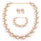 Latest Stylish Design Fancy Pearl Bracelet Earrings Necklace Jewellery Set For Women 2