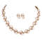 Latest Stylish Design Fancy Pearl Bracelet Earrings Necklace Jewellery Set For Women 3