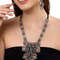Stylish Fancy Oxidised Silver Tribal Necklace Jewellery Set For Women 0