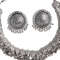 Design Fancy Traditional Oxidised Silver Necklace Jewellery Set For Women 1