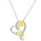 Pendent Set For Women Heart Shaped Pendant With Rose Design 3