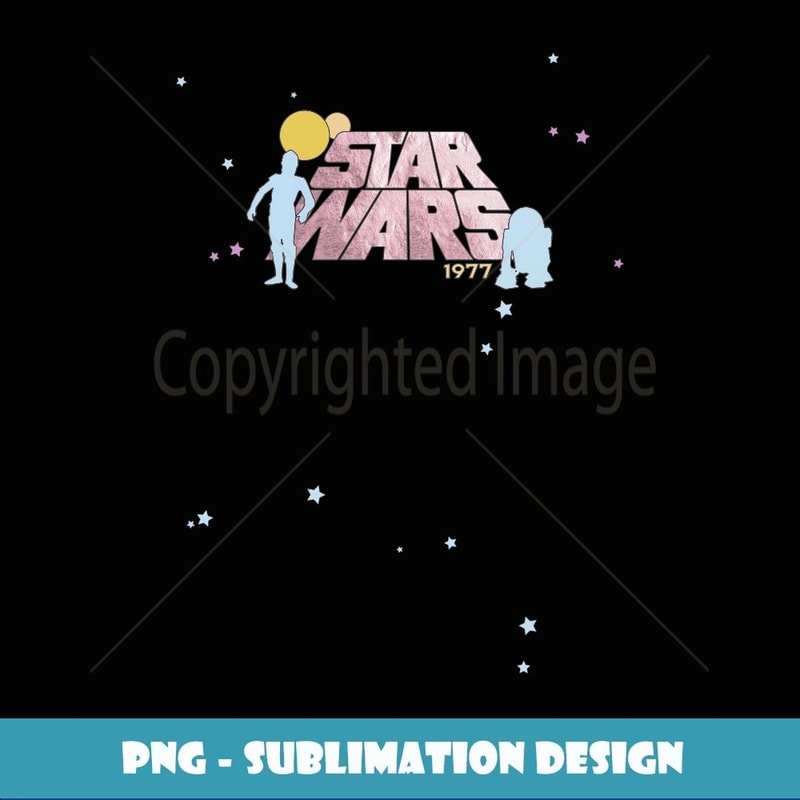 Star Wars Droid Pastel Silhouette - PNG Transparent Sublimation Design