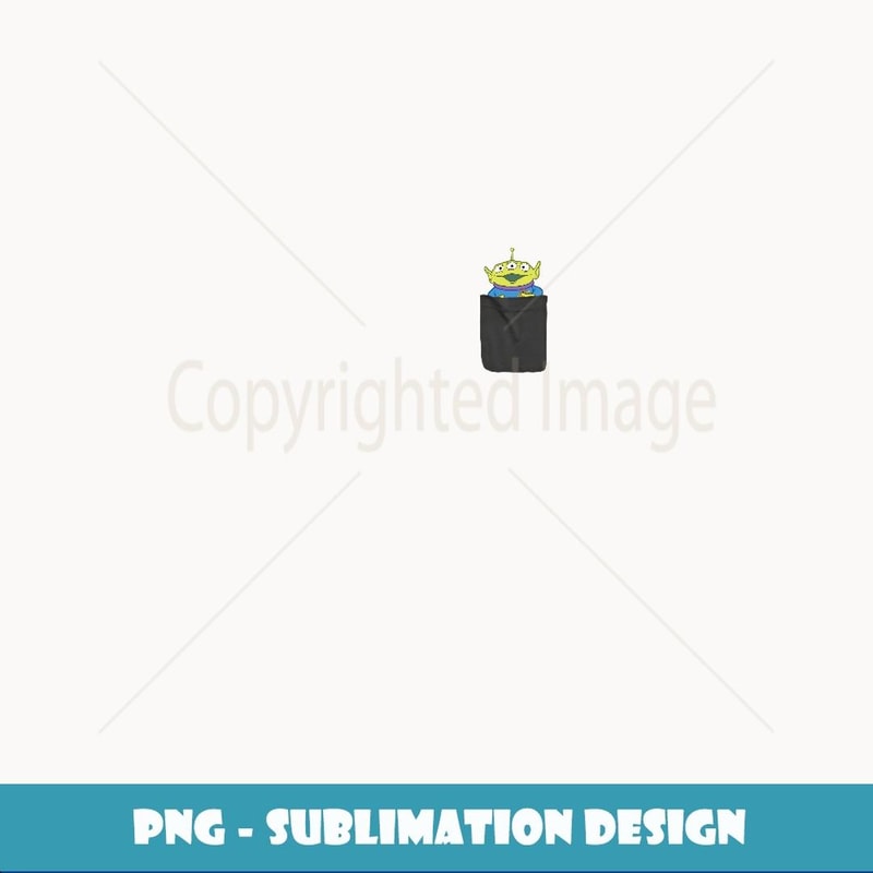 Disney Pixar Toy Story Alien Faux Pocket - Special Edition Sublimation PNG File