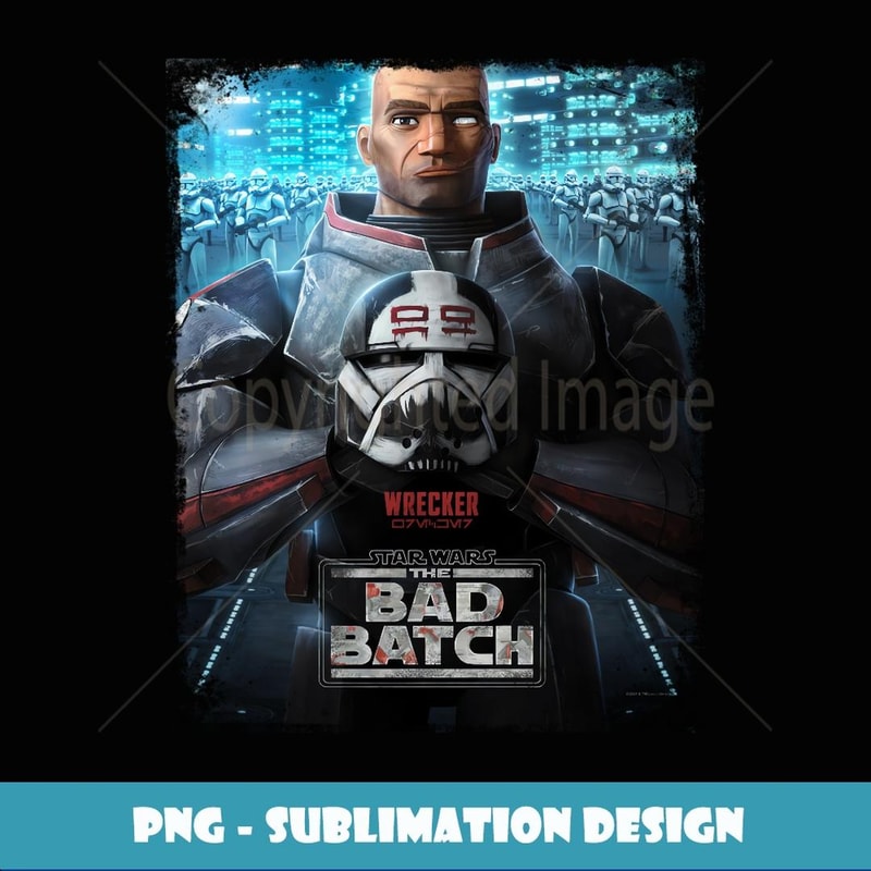 Star Wars The Bad Batch Wrecker Character - Stylish Sublimation Digital Download