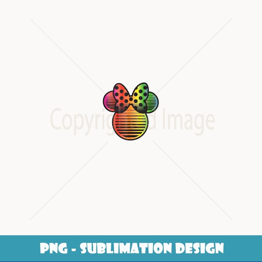 Disney Minnie Mouse Rainbow Gradient - Stylish Sublimation Digital Download