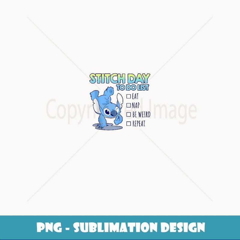 Disney Lilo & Stitch 626 Stitch Day To Do List - Trendy Sublimation Digital Download