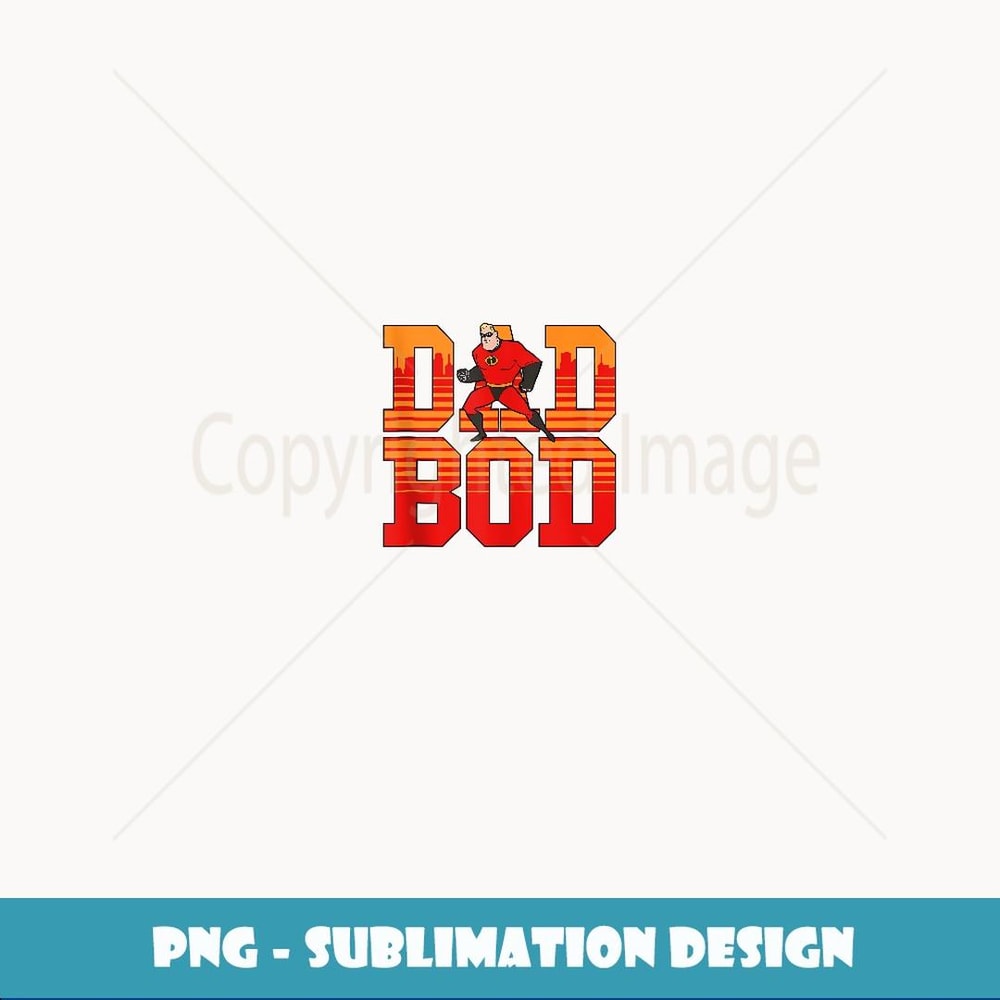 Disney and Pixar's The Incredibles Dad Bod - Exclusive PNG Sublimation Download