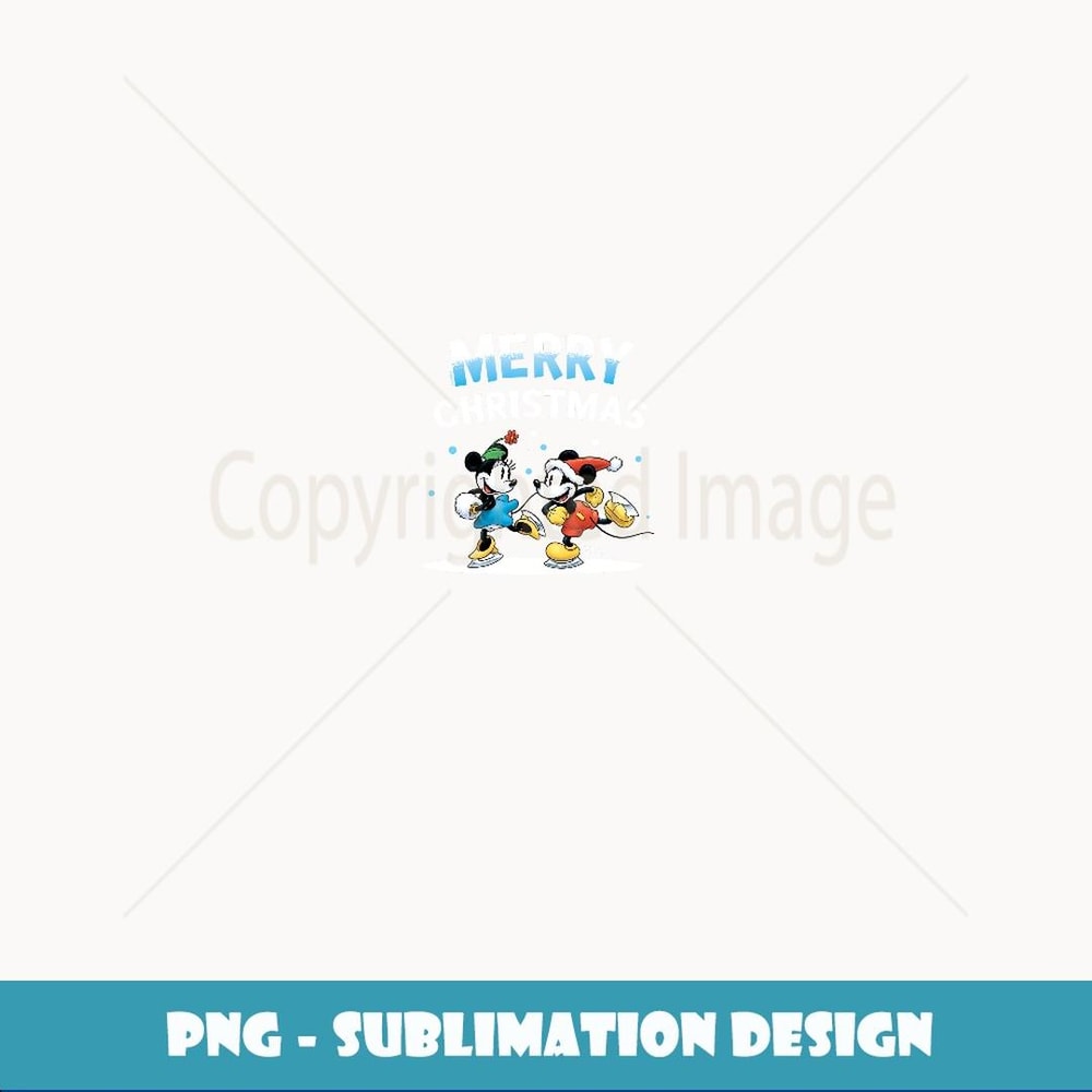 Disney Mickey Minnie Merry Christmas - Retro PNG Sublimation Digital Download