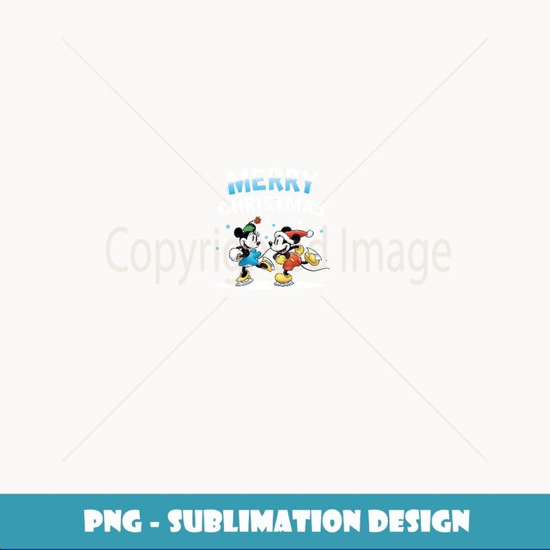 Disney Mickey Minnie Merry Christmas - Retro PNG Sublimation Digital Download