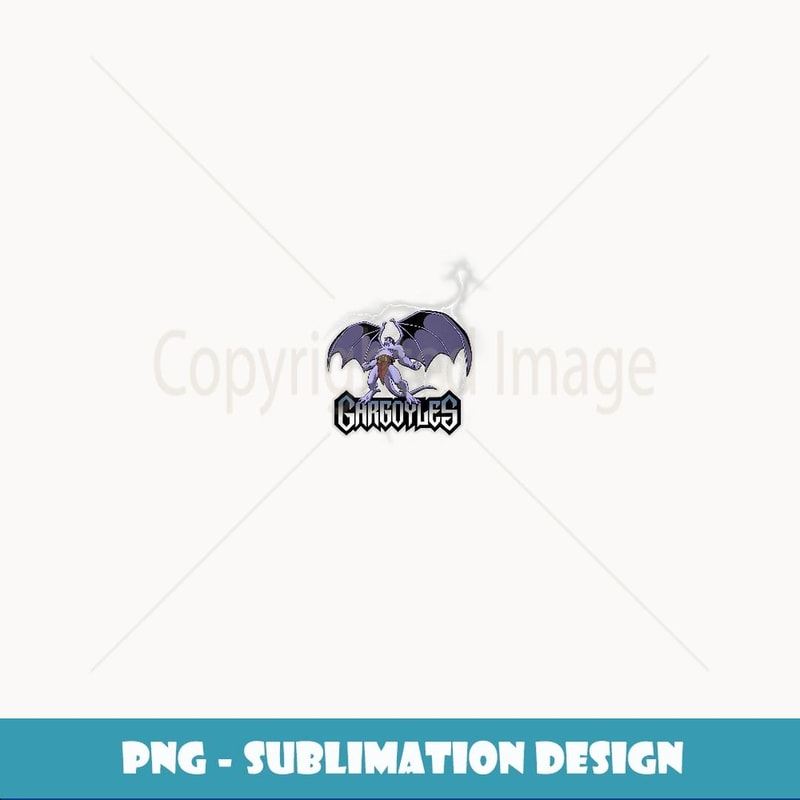 Disney Gargoyles Goliath Epically Rising Under The Thunder - Creative Sublimation PNG Download