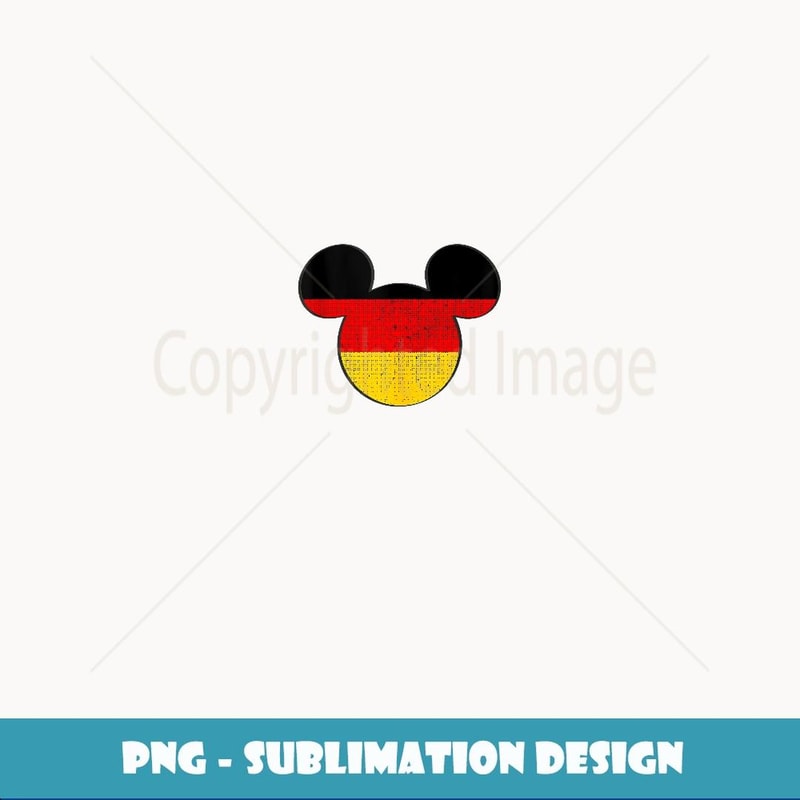 Disney Mickey Mouse Logo Germany Flag Fill - Instant Sublimation Digital Download