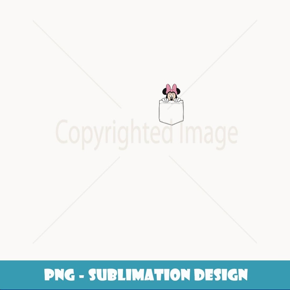 Disney Minnie Mouse Pocket - Digital Sublimation Download File